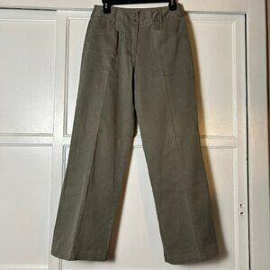 J.Jill Stretch Twill Olive Green Flare Leg Pants Women's Size 6 Comfort Casual